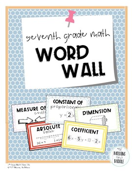 Preview of 7th Grade Common Core Math Word Wall