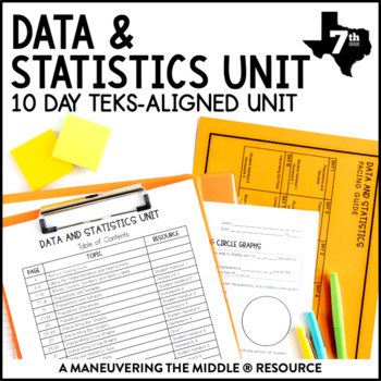 Preview of Data & Statistics Unit | TEKS Populations, Graphs, Dot & Box Plots Guided Notes