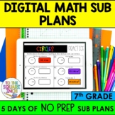7th Grade Digital Math Sub Plans | Substitute Teacher Less