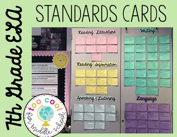 Preview of 7th Grade ELA CCSS Standards Cards