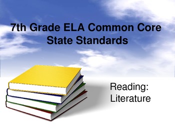 Preview of 7th Grade ELA Common Core Posters Reading Literature