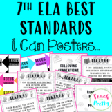 7th Grade ELA Florida BEST Standards (I Can Posters)