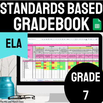 Preview of 7th Grade ELA Grade book Standards Based Grading DIGITAL
