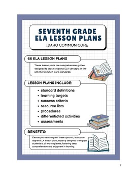 Preview of 7th Grade ELA Lesson Plans - Idaho Common Core