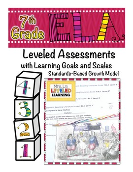 Preview of 7th Grade ELA Leveled Reading Assessment 7RL1 Differentiation Proficiency Scale