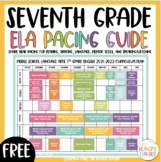 7th Grade ELA Pacing Guide Full Pacing Curriculum Map Scop