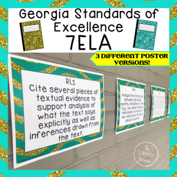 Preview of 7th Grade ELA Standards Posters - Georgia Standards of Excellence
