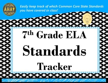Preview of 7th Grade ELA Standards Tracker