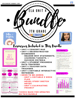 Preview of 7th Grade ELA Unit 4 Bundle: Poetry & Literary Texts