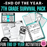 End of Year Activities Bundle {7th Grade} | Fun Puzzles | 