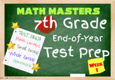 7th Grade Math End of Year Common Core Math Test Prep, 5 D