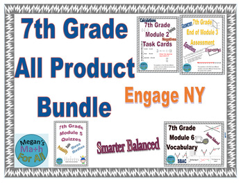 Preview of 7th Grade Engage NY All Product Bundle - Editable - SBAC