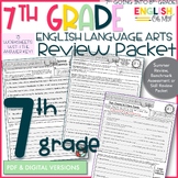 7th Grade English Review Packet, Spiral Review {PDF & DIGITAL}
