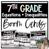7th Grade Equations and Inequalities Boom Cards Bundle