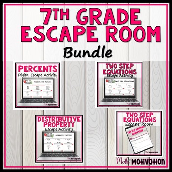 Preview of 7th Grade Escape Room Bundle