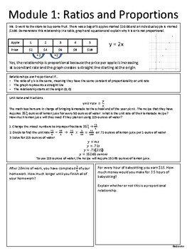 Preview of 7th Grade Eureka Review Sheets