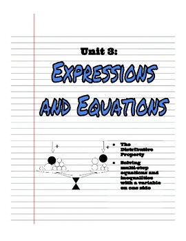 Preview of 7th Grade: Expressions and Equations Unit
