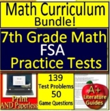 7th Grade FSA Math SELF-GRADING GOOGLE FORM Practice Tests
