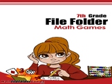 7th Grade File Folder Math Games
