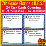 7th Grade Florida FAST Task Cards Reading ELA Florida BEST