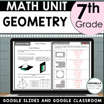 Preview of 7th Grade GEOMETRY Math Unit 