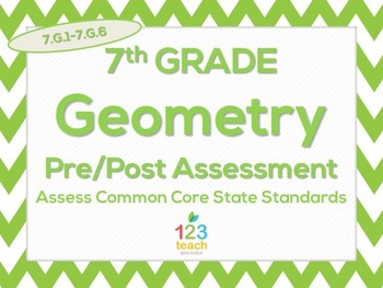 Preview of 7th Grade Geometry (7.G.1-7.G.6) Common Core Test Assessment