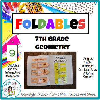 Preview of 7th Grade Geometry - 9 Math Foldables for the Interactive Notebook