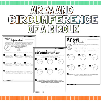 Preview of 7th Grade Geometry: Area and Circumference of a Circle { 7.G.B.4 }