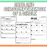 7th Grade Geometry: Area and Circumference of a Circle { 7