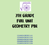 7th Grade Editable and Printable Geometry PBL (Project Bas