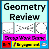 7th Grade Geometry Spiral Review Game Activity - CCSS Geom
