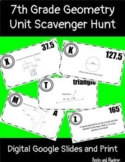 7th Grade Geometry Unit Scavenger Hunt