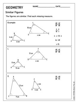 7th Grade Geometry Worksheet Bundle by The STEM Master | TpT