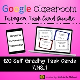 7th Grade Google Classroom Integer Task Card Bundle, Self 