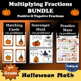 7th Grade Halloween Math Activities | Multiply Positive an