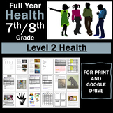 7th Grade Health Lessons: LEVEL 2 FULL YEAR PROGRAM