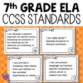 7th Grade ELA CCSS I Can Posters | Language Arts