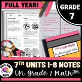 7th Grade FULL YEAR Notes Bundle: Building Thinking Classr