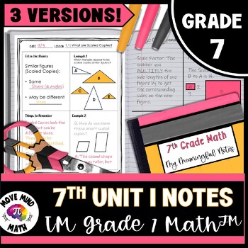 Preview of 7th Grade Unit 1 Notes: Building Thinking Classrooms IM Grade 7 Math™ Similarity