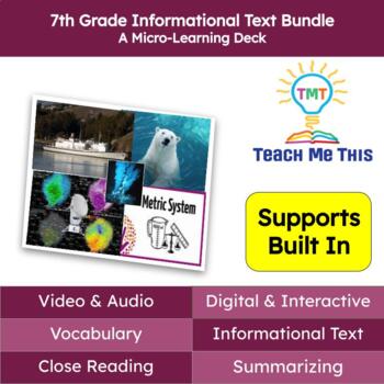 Preview of 7th Grade Informational Text Reading Passages and Activities BUNDLE