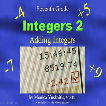 Preview of 7th Grade Integers 2 - Adding Integers Powerpoint Lesson