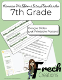 7th Grade Kansas Math Standards Posters and Editable Googl