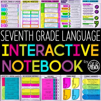 Preview of 7th Grade Language Interactive Notebook  Grammar Interactive Notebook