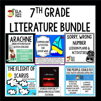 Preview of 7th Grade Literature Bundle Using HMH Collections Textbook
