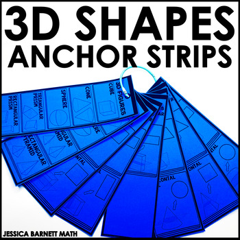 Preview of 7th Grade Math 3D Geometry Unit Anchor Strips