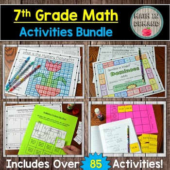 7th Grade Math Activities by Math in Demand | Teachers Pay Teachers