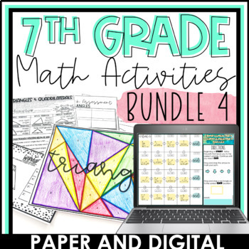 Preview of 7th Grade Math Activities Bundle 4