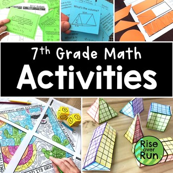 7th Grade Math Activities Bundle by Rise over Run | TpT