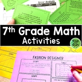 7th Grade Math Activities, Lessons, Projects & More Bundle