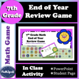 End of the Year Activity | 7th Grade Math Review | Math Game